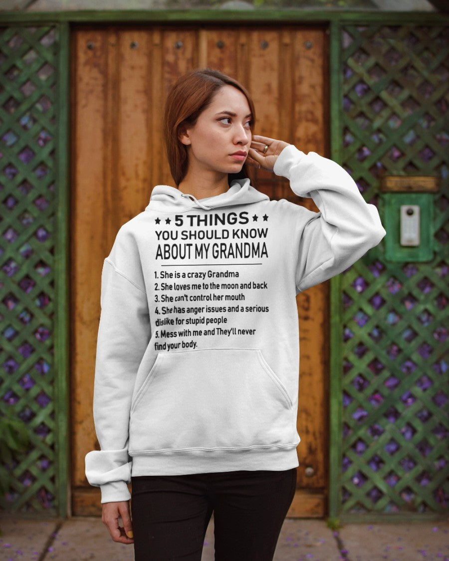 5 THINGS  YOU SHOULD KNOW ABOUT MY GRANDMA - Gift for granddaughter tracy00 (SKU10-18)