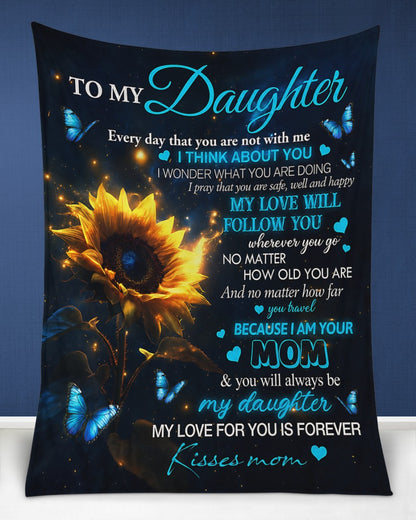 Perfect Blanket Gift Christmas Valentines Mothers Day Graduation Birthday Gifts for DAUGHTER Girls - From MOM (SKU2607-213)