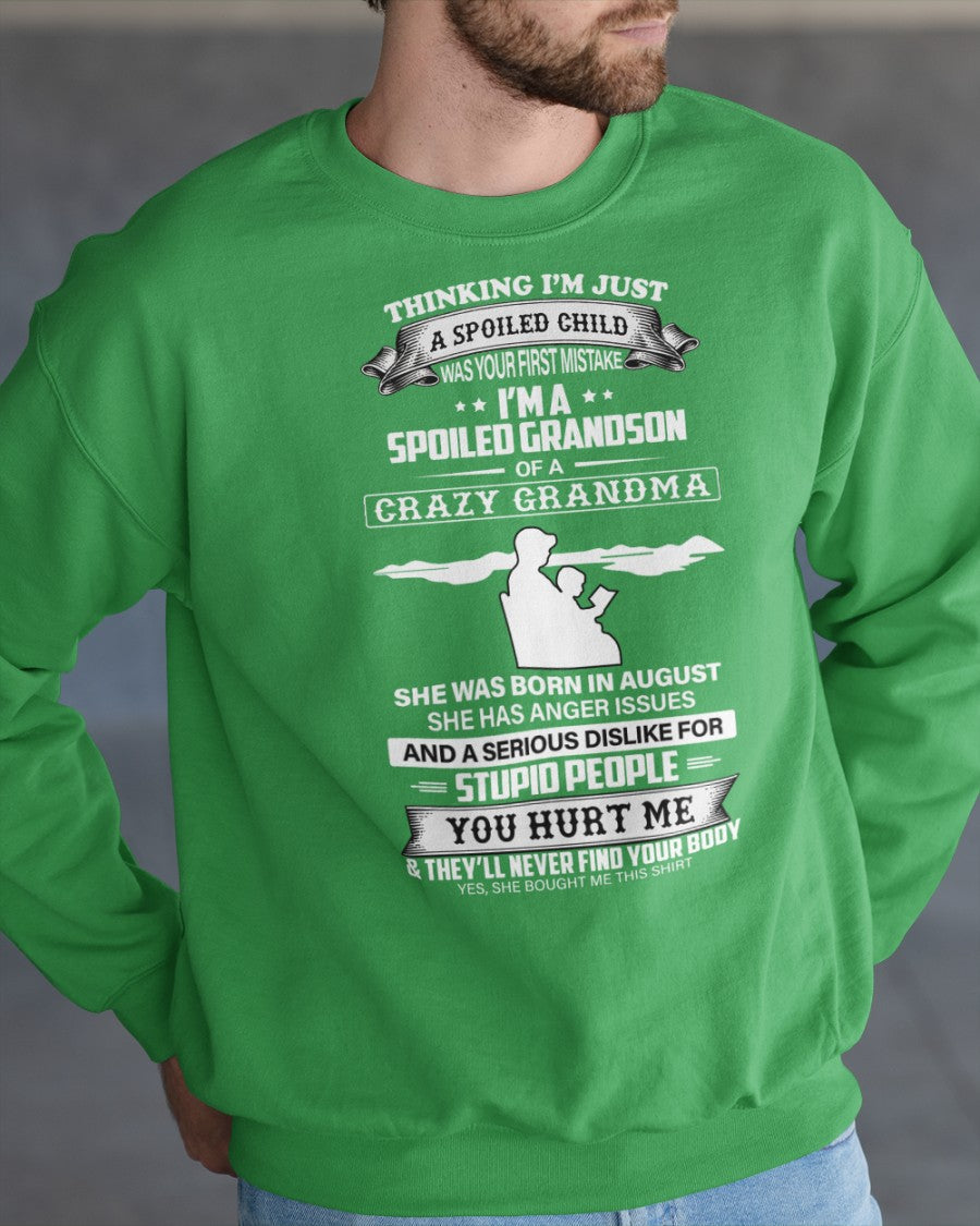 Spoiled by Grandma Shirt August Edition – From Grandma to Grandson tracy08 (SKU-GMS2-08)