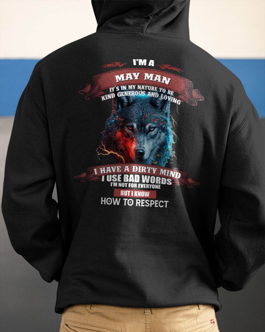 MAY - KNOW HOW TO RESPECT - BIRTHDAY T-SHIRT FOR MEN - tracy05 (SKU12-162-05)