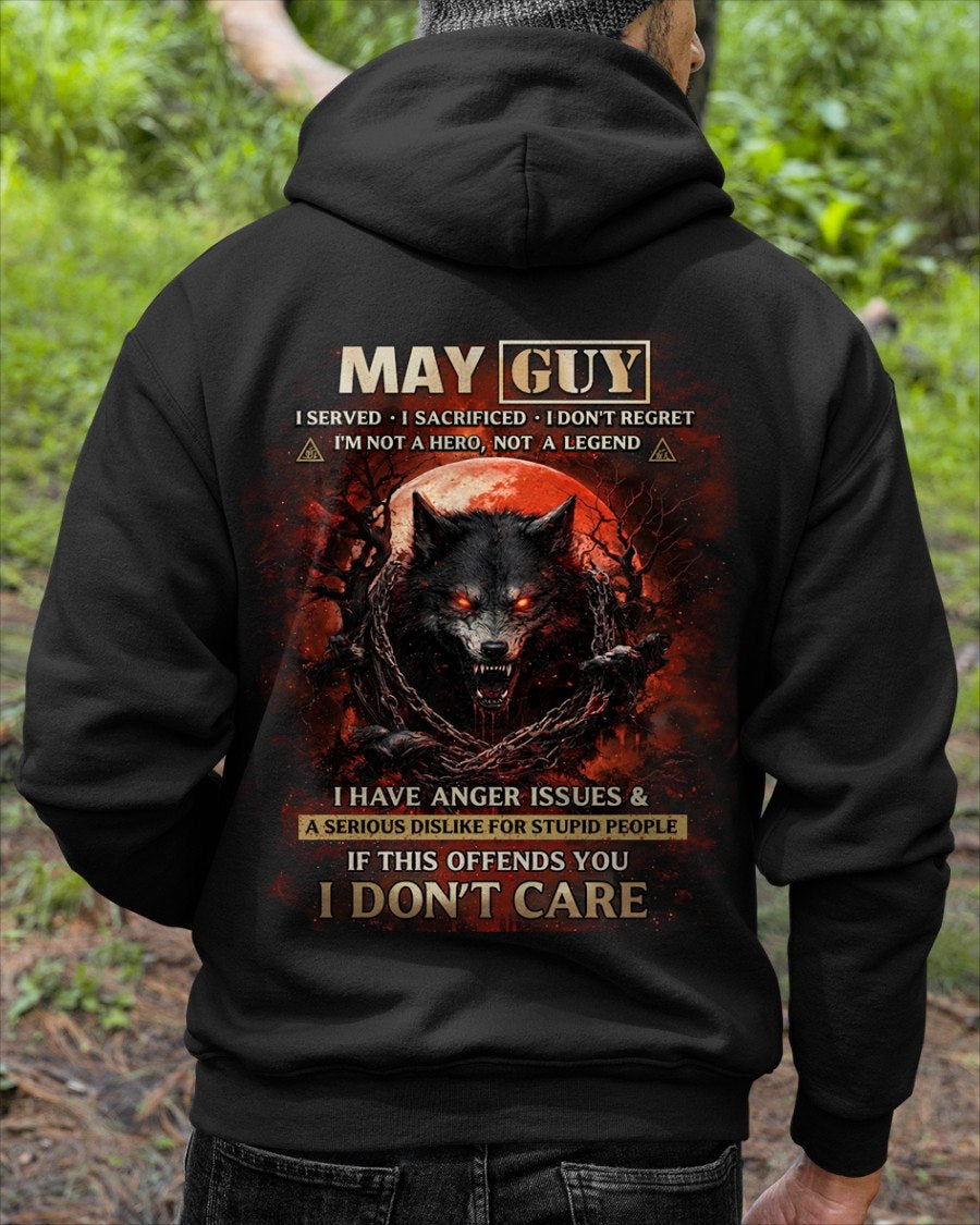 MAY - I DON'T CARE born in MAY T-shirt For MAN - TRACY05 (SKU2602-163-05)