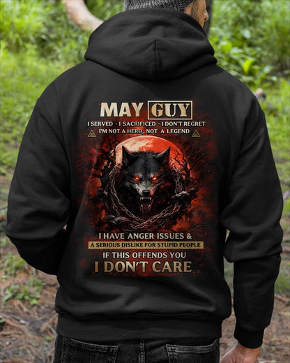MAY - I DON'T CARE born in MAY T-shirt For MAN - TRACY05 (SKU2602-163-05)