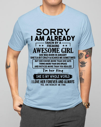 January - Awesome Girl born in January - Special gift for your boyfriend - From Wife tracy01 (SKU.AT16)