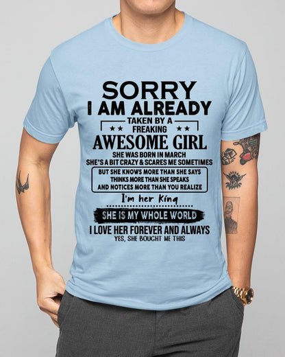 March - Awesome Girl born in March - Special gift for your boyfriend - From Wife tracy03 (SKU.AT16)