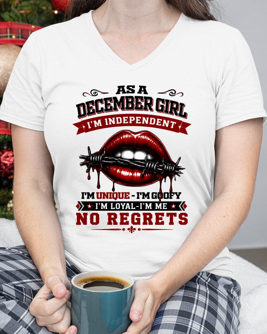 DECEMBER - I'M UNIQUE GOOFY LOYAL For WOMAN T-Shirt - TRACY12 (SKU2608-478-12)