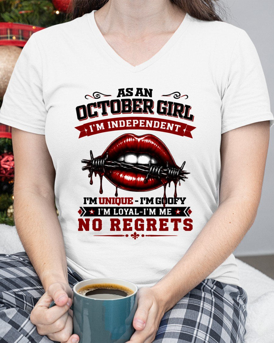 OCTOBER - I'M UNIQUE GOOFY LOYAL For WOMAN T-Shirt - TRACY10 (SKU2608-478-10)