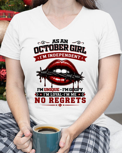 OCTOBER - I'M UNIQUE GOOFY LOYAL For WOMAN T-Shirt - TRACY10 (SKU2608-478-10)
