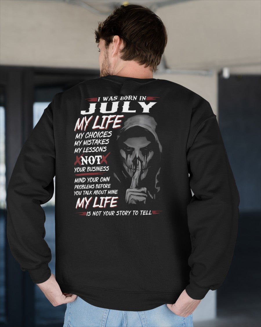 I WAS BORN IN JULY - T-SHIRT FOR MAN - XUAN07 (SKU08-36-07)