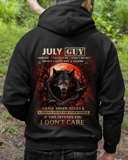 JULY - I DON'T CARE born in JULY T-shirt For MAN - TRACY07 (SKU2602-163-07)