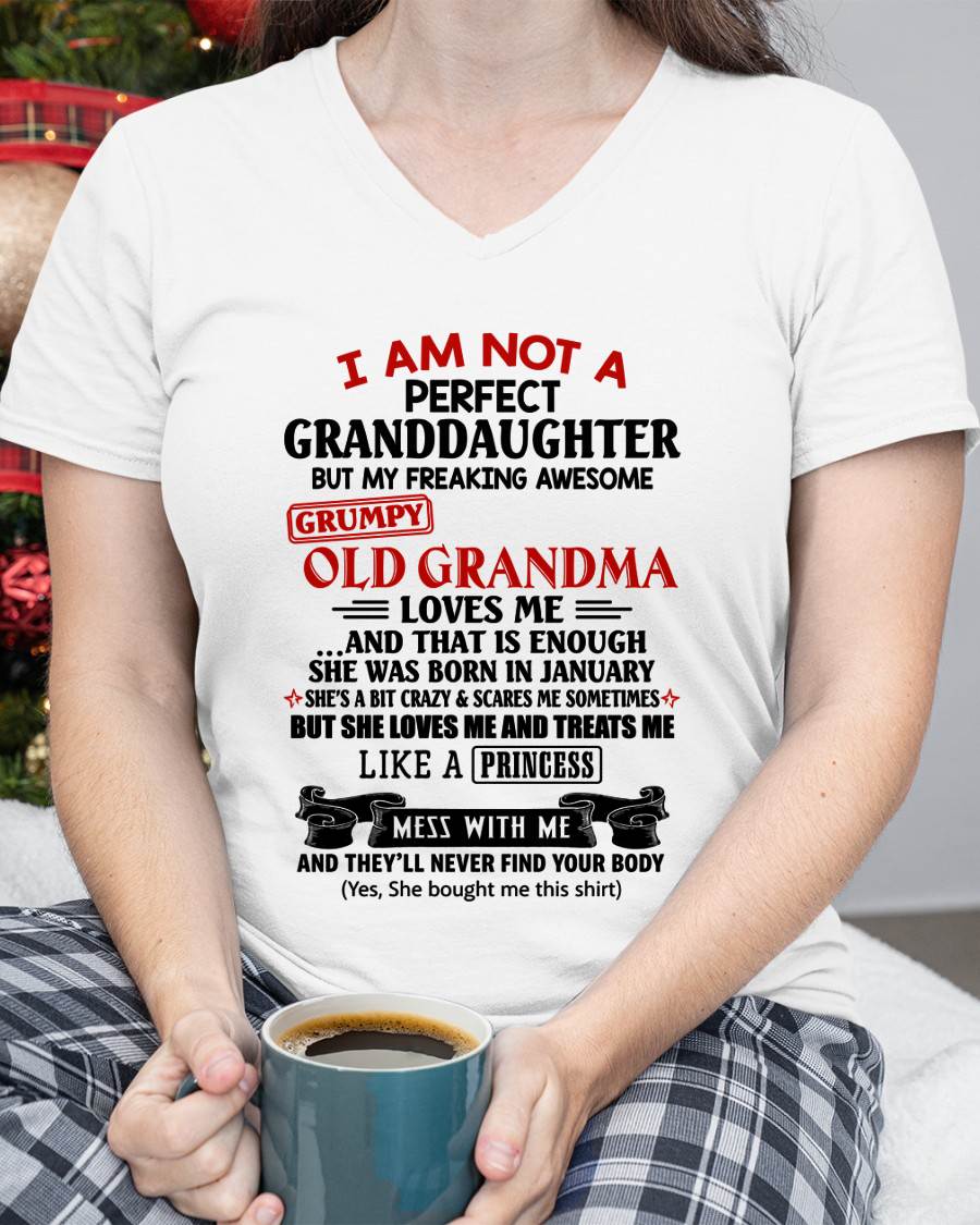 JANUARY - I AM NOT A PERFECT GRANDDAUGHTER  - GIFT FROM GRANDMA -tracy01 - (SKU2606-381-01)
