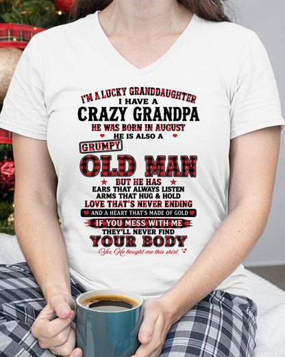 AUGUST - LUCKY GRANDDAUGHTER HAVE A GRANDPA From GRANDPA - TRACY08 (SKU2609-30-08)
