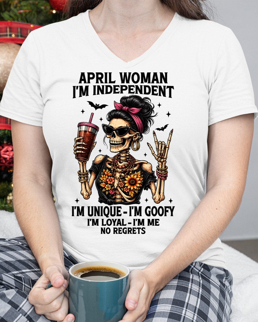 APRIL - I'M UNIQUE GOOFY LOYAL For WOMAN T-Shirt - TRACY04 (SKU2606-33-04)