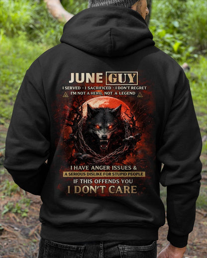 JUNE - I DON'T CARE born in JUNE T-shirt For MAN - TRACY06 (SKU2602-163-06)