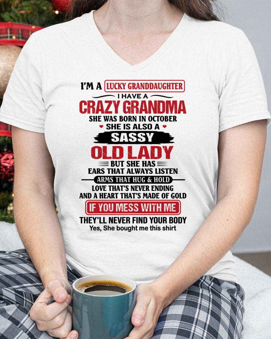 OCTOBER - LUCKY GRANDDAUGHTER HAVE A GRANDMA From GRANDMA - TRACY10 (SKU2608-146-10)