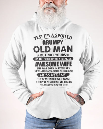 Awesome wife February - Perfect gift for husband From Wife - tracy02 (SKU96-68-02)