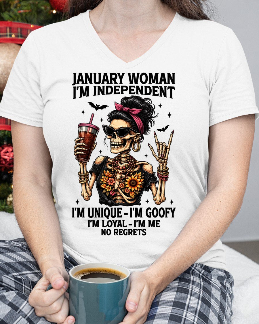 JANUARY - I'M UNIQUE GOOFY LOYAL For WOMAN T-Shirt - TRACY01 (SKU2606-33-01)