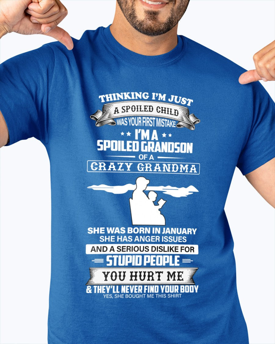 Spoiled by Grandma Shirt January Edition – From Grandma to Grandson tracy01 (SKU-GMS2-01)
