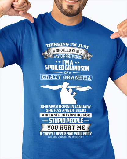 Spoiled by Grandma Shirt January Edition – From Grandma to Grandson tracy01 (SKU-GMS2-01)