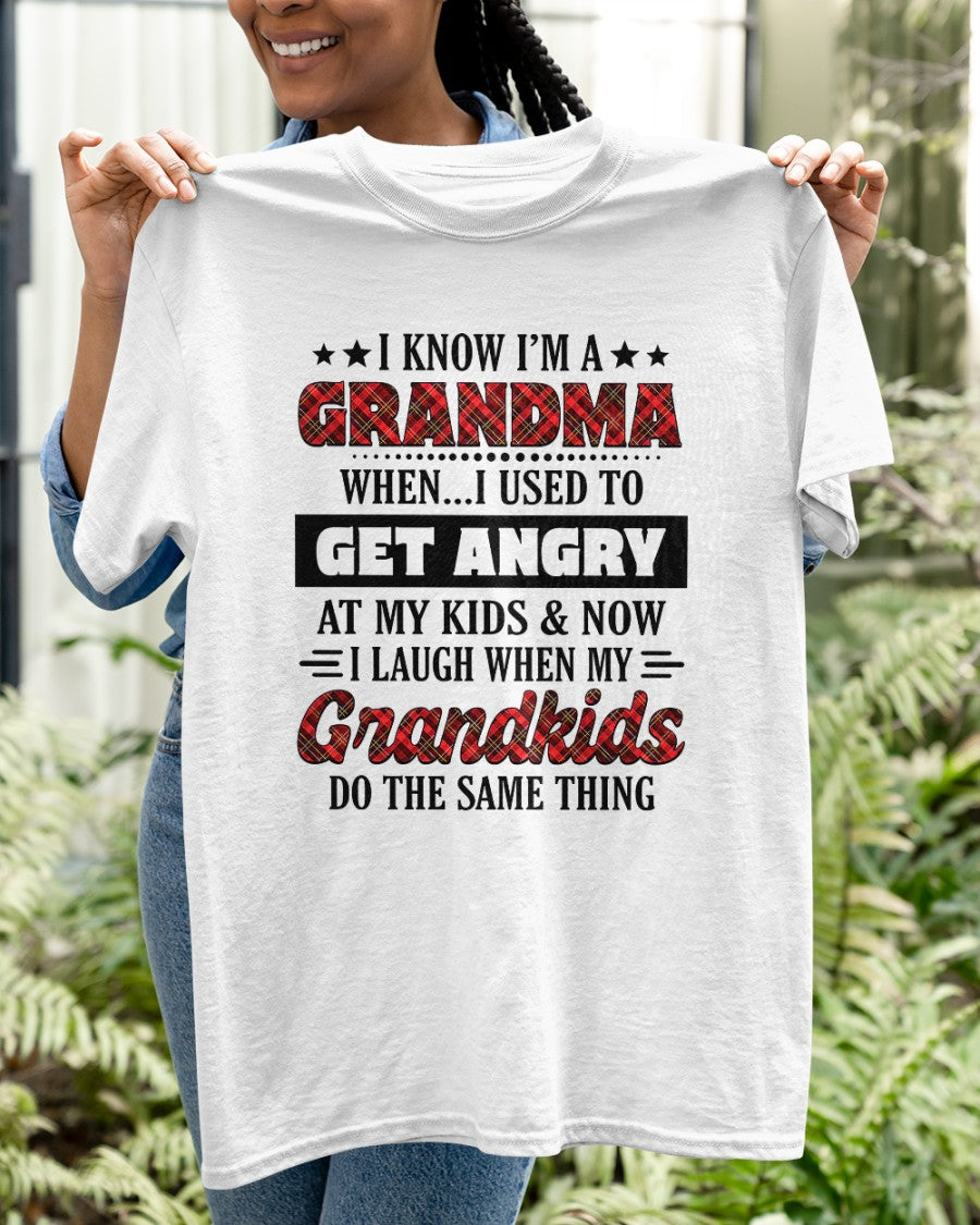 KNOW I'M A GRANDMA WHEN... I USED TO GET ANGRY AT MY KIDS & NOW I LAUGH WHEN MY GRANDKIDS DO THE SAME THING - from grandma tracy00 (SKU07-111)