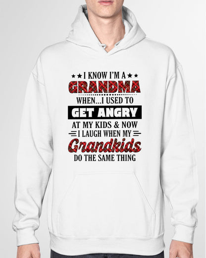 KNOW I'M A GRANDMA WHEN... I USED TO GET ANGRY AT MY KIDS & NOW I LAUGH WHEN MY GRANDKIDS DO THE SAME THING - from grandma tracy00 (SKU07-111)