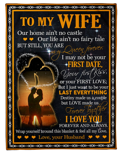 Gift for your Wife - Personalized Blanket - Best Gift - from husband