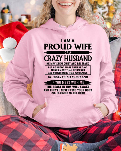 I Am A Proud Wife Of A Crazy Husband – Gift For Wife From Husband – xuan00 (SKU26T-01-64-00)