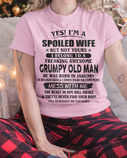 Grumpy Old Man January – Perfect gift for wife From Husband – tracy01 (SKU08-63-01)