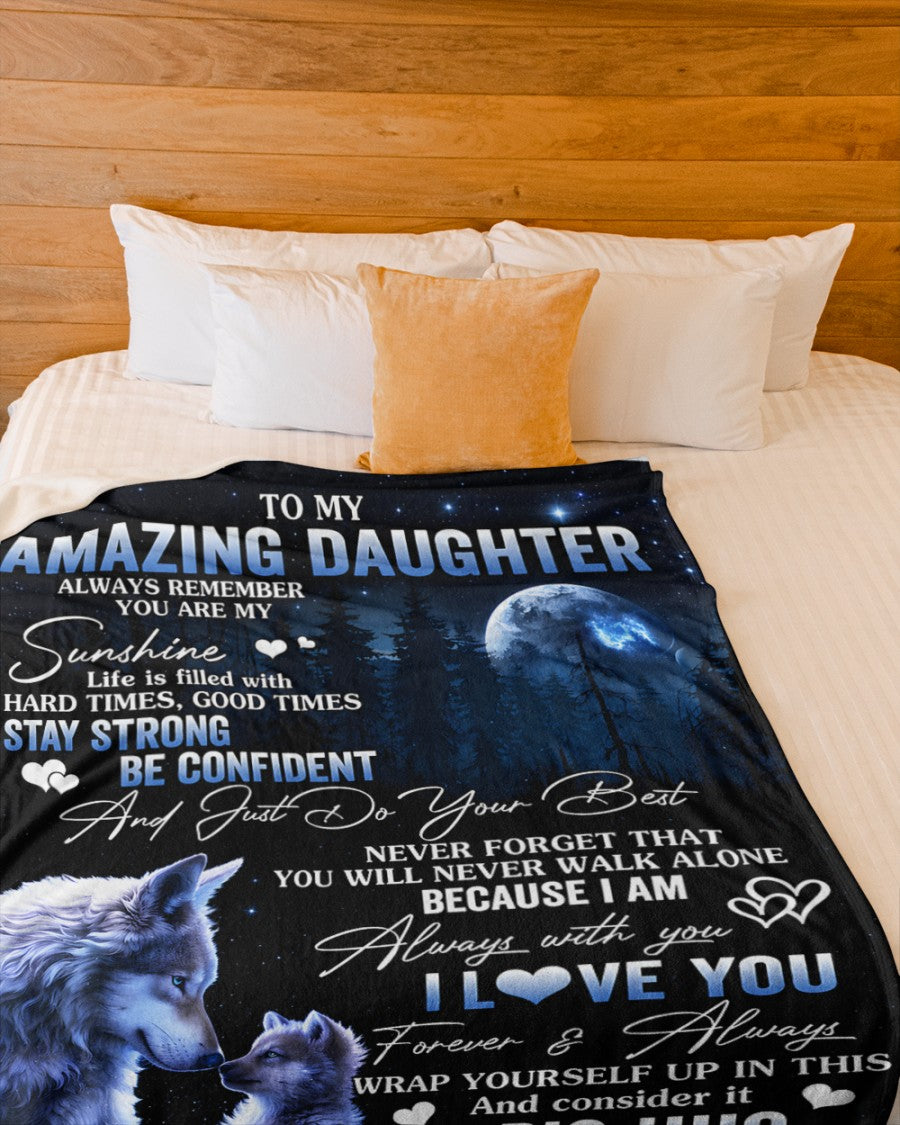 Special Gift "You are my sunshine" Blanket To Your Daughter  - From DAD TRACY00 (SKU2606-206)