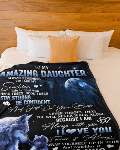 Special Gift "You are my sunshine" Blanket To Your Daughter  - From DAD TRACY00 (SKU2606-206)