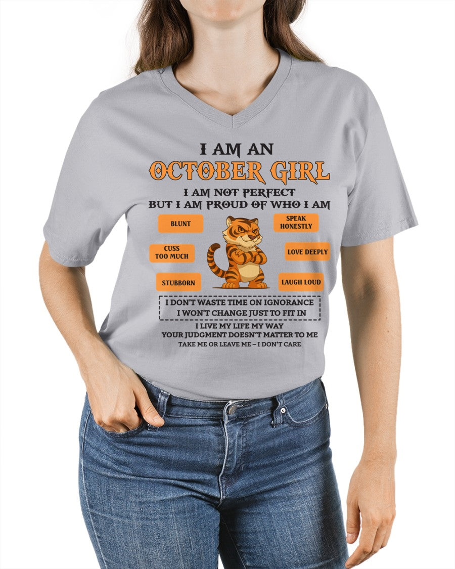 "I AM A OCTOBER GIRL" - Birthday Gift For October Girls - FMA XUAN10 (SKU26T-01-62-10)
