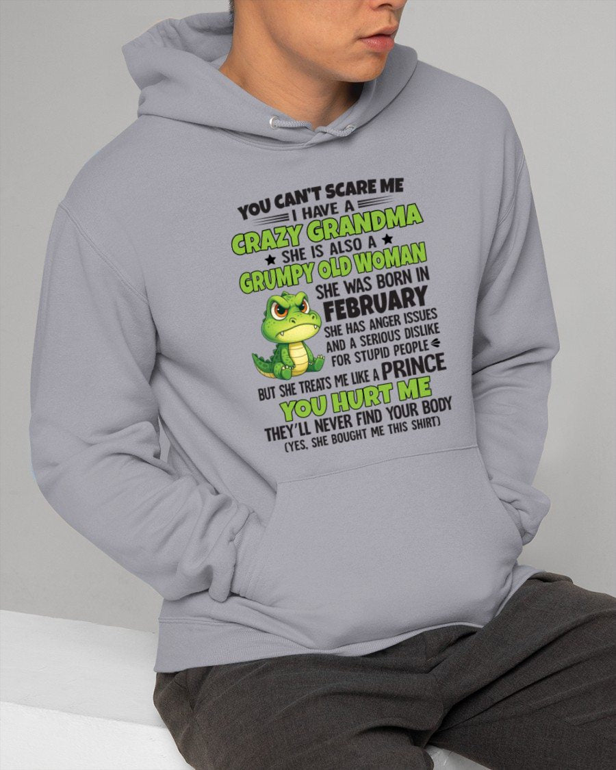 FEBRUARY - YOU CAN'T SCARE ME - FOR GRANDSON - GIFT FROM GRANDMA - tracy02 (SKU09-85-02)