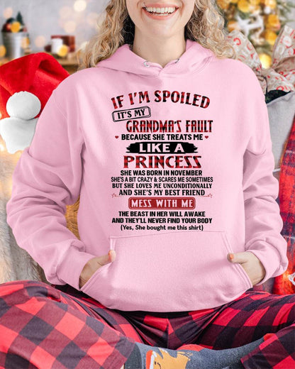November – If I’m Spoiled, It’s My Grandma’s Fault – Gift For Grandson And Granddaughter From Grandma – XUAN11 (SKU07-92-11)