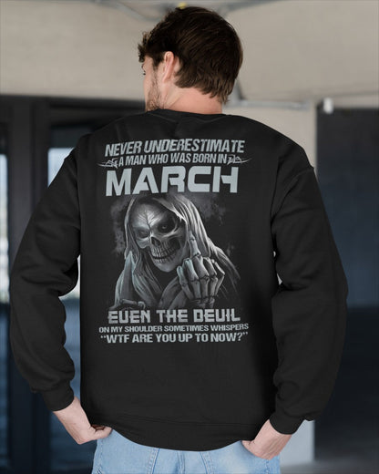 MARCH - NEVER UNDERESTIUNDER A MAN - T-SHIRT FOR MAN - XUAN03 (SKU08-05-03)