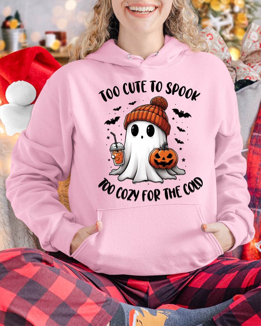 Too Cute To Spook Too Cozy For The Cold - T Shirt For Woman - XUAN (SKU09-50)