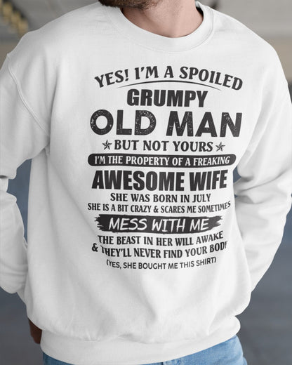 Awesome wife July- Perfect gift for husband from wife - tracy07 (SKU96-68-07)