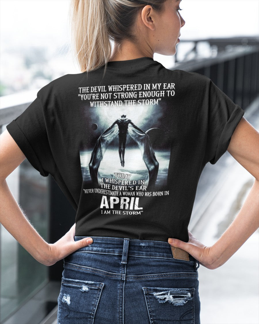 April - The Devil Whispered In My Ear - T-Shirt For Woman - XUAN04 (SKU-CHAUU-04)