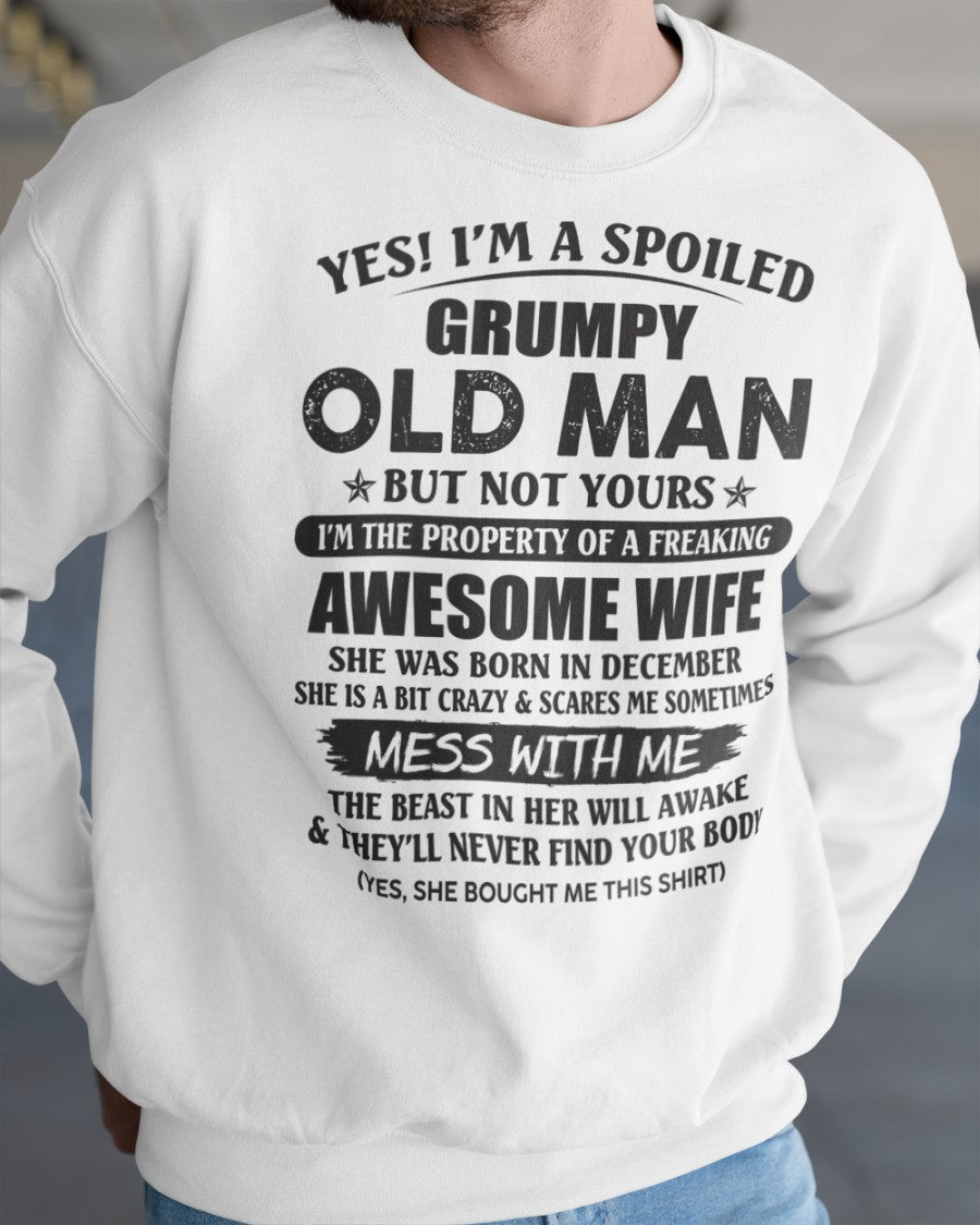 Awesome wife December - Perfect gift for husband from wife - tracy12 (SKU96-68-12)