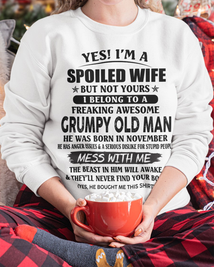 Grumpy Old Man November – Perfect gift for wife From Husband – tracy11 (SKU08-63-11)