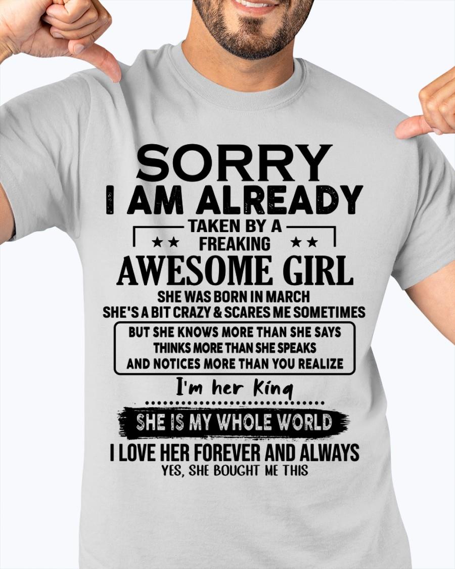 March - Awesome Girl born in March - Special gift for your boyfriend - From Wife tracy03 (SKU.AT16)