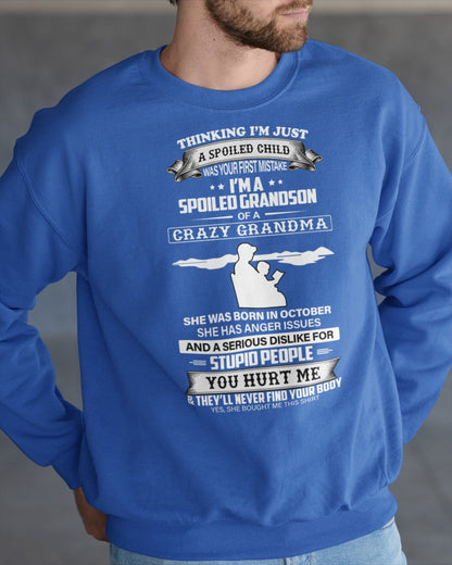 Spoiled by Grandma Shirt October Edition – From Grandma to Grandson tracy10 (SKU-GMS2-10)