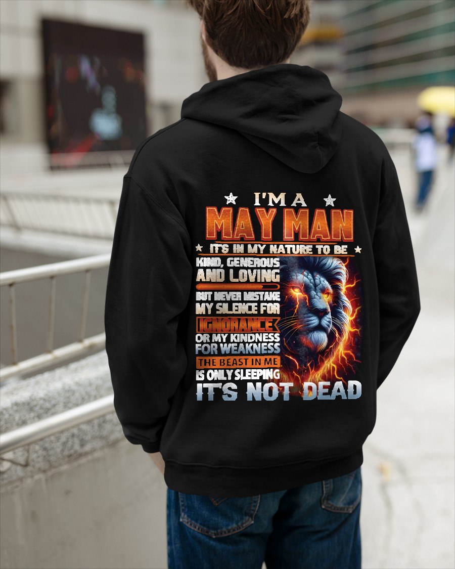 MAY - IT'S NOT DEAD born in May T-Shirt For MAN - TRACY05 (SKU2602-115-05)