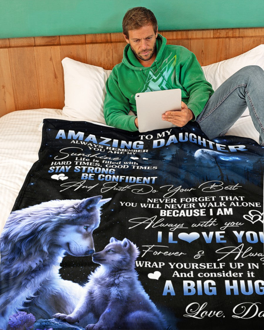 Special Gift "You are my sunshine" Blanket To Your Daughter  - From DAD TRACY00 (SKU2606-206)