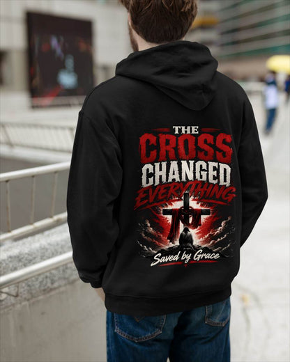 "THE CROSS CHANGED EVERYTHING" – SAVE BY GRACE – T-SHIRT FOR MEN – tracy00 (SKU2608-78)