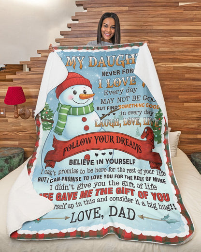 Special Gift For Your Daughter Blanket - From Dad (SKUB11-19)