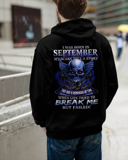 I WAS BORN IN SEPTEMBER MY SCARS TELL A STORY - T-SHIRT FOR MAN - XUAN09 (SKU08-68-09)
