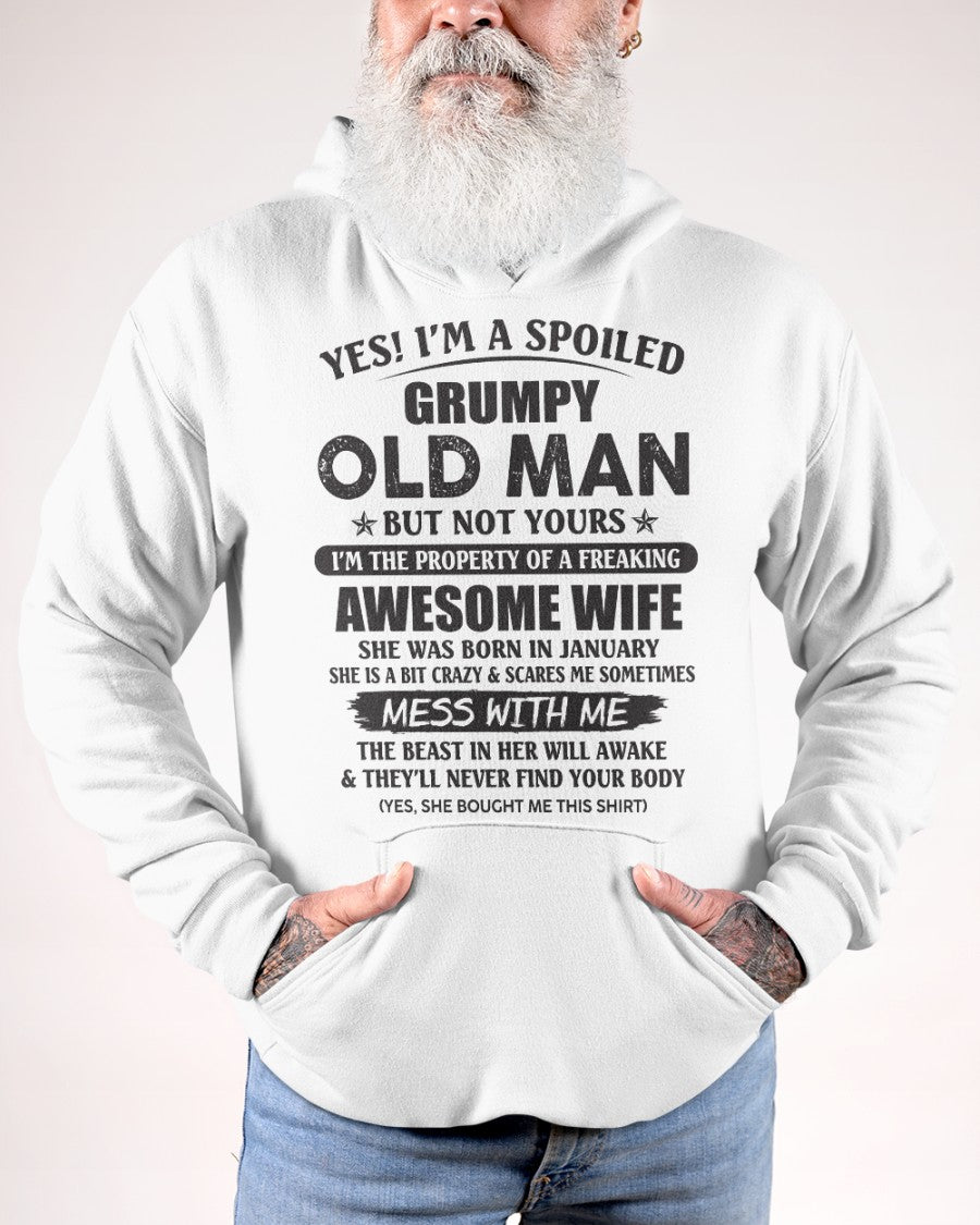 Awesome wife January - Perfect gift for husband From Wife - tracy01 (SKU96-68-01)