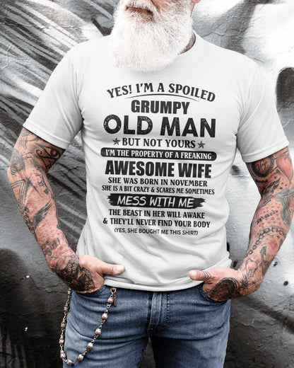 Awesome wife November - Perfect gift for husband from wife - tracy11 (SKU96-68-11)