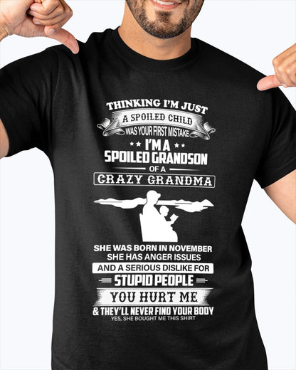 Spoiled by Grandma Shirt November Edition – From Grandma to Grandson tracy11 (SKU-GMS2-11)