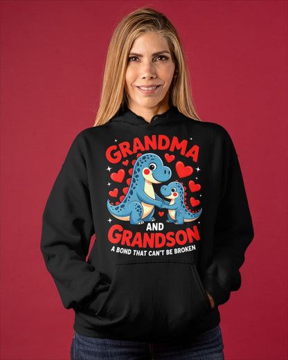 GRANDMA AND GRANDSON A BOND THAT CAN'T BE BROKEN DINOSAUR UNISEX T-SHIRT tracy00 (SKU-GMS3)