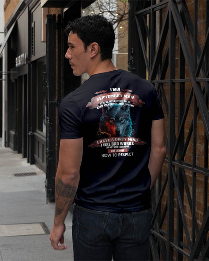 SEPTEMBER - KNOW HOW TO RESPECT - BIRTHDAY T-SHIRT FOR MEN - tracy09 (SKU12-162-09)